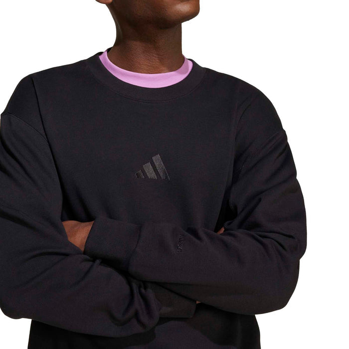 adidas Mens SZN FT Crewnck Sweatshrt Blk