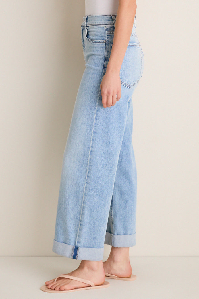 American Beauty High Rise Column Jean with Double Cuff