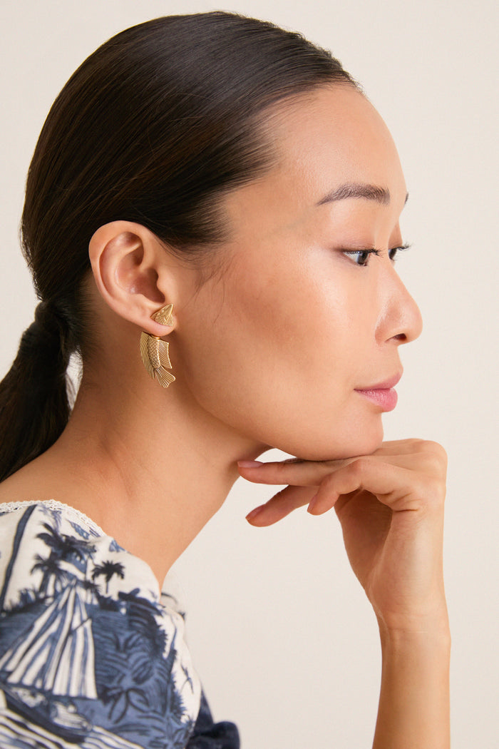 Antique Brass Neemo Earrings