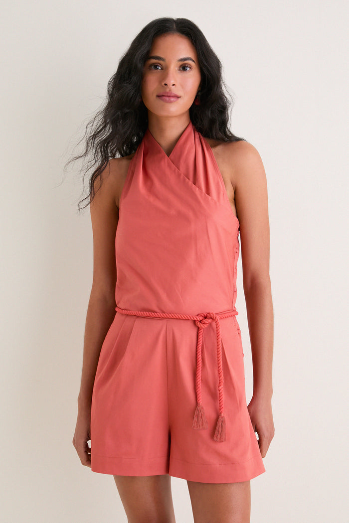 Apricot Halter Trevi Romper