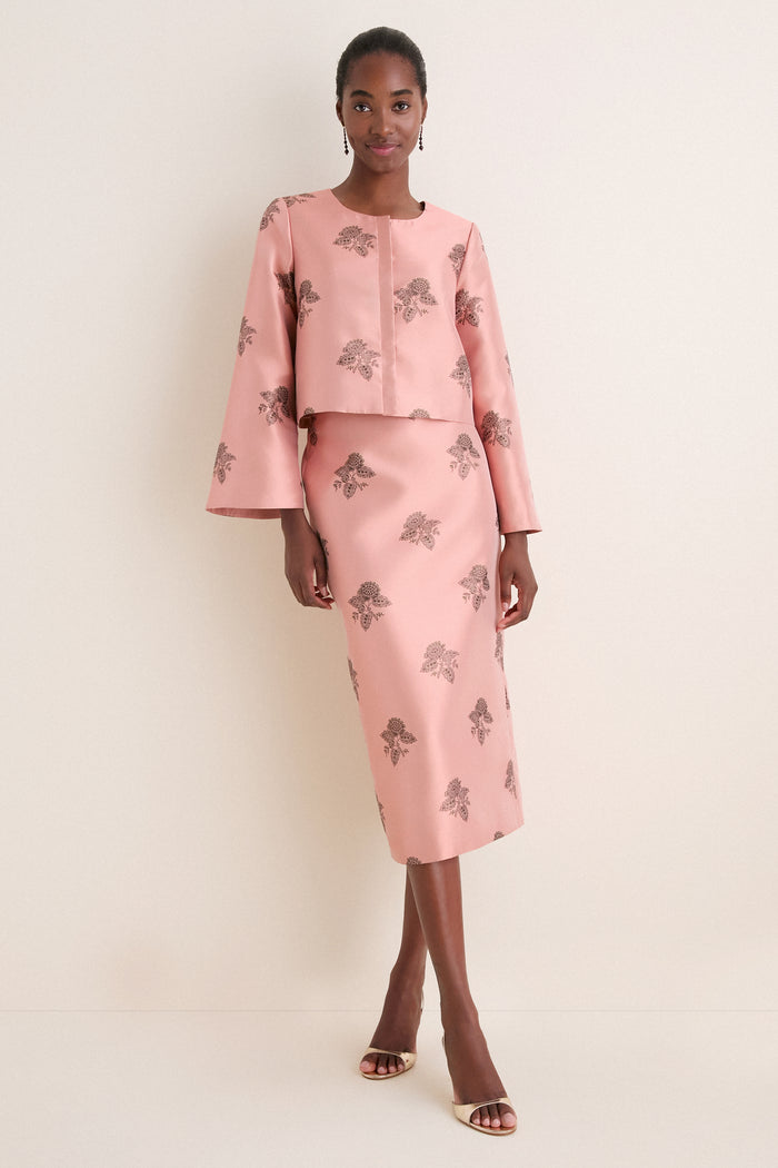 Apricot Jacquard Maxine Jacket
