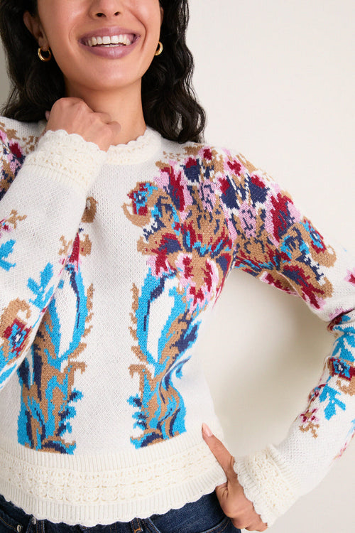 Arabesque Off-White Knit Sweater
