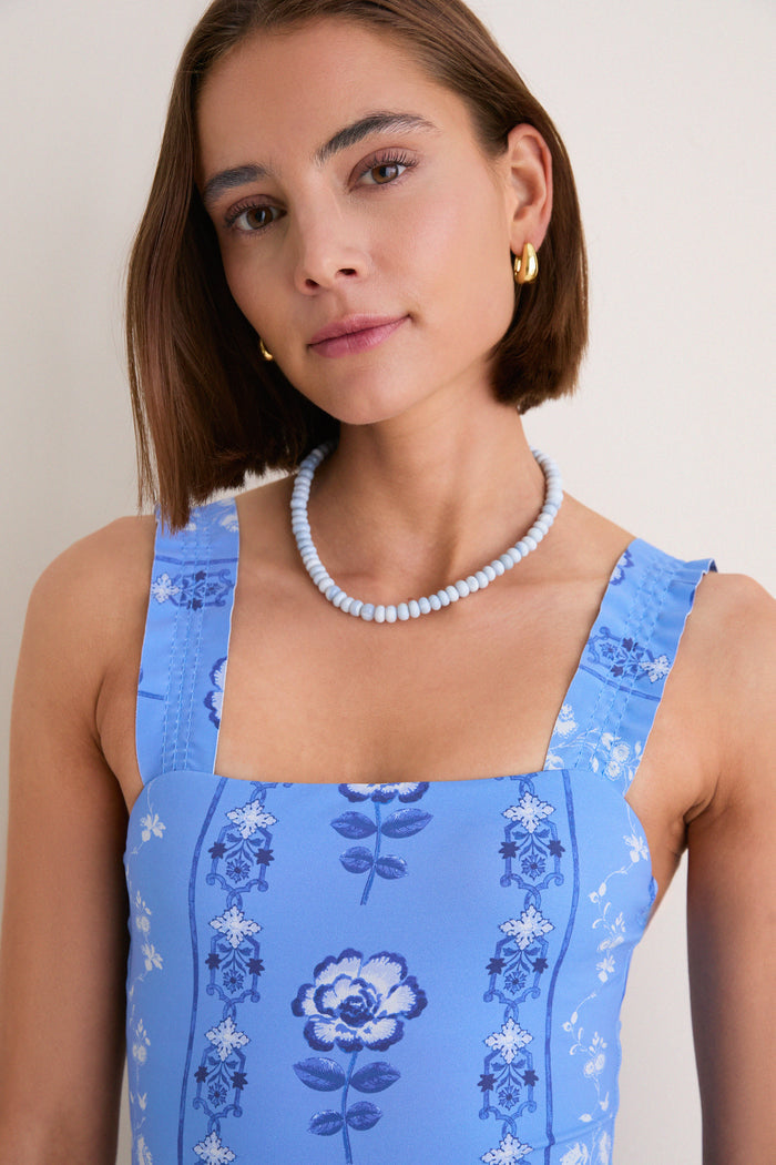 Arcadia Border Blue Teagan One Piece
