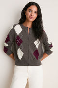 Argyle Cashmere Riley Cardigan