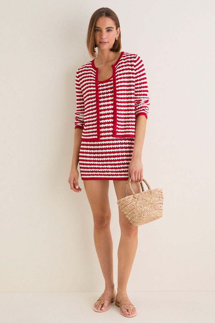 Avenue Stripe Knit Martha Cardigan