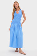 Azul Mico Pinstripe Palomar Midi Dress