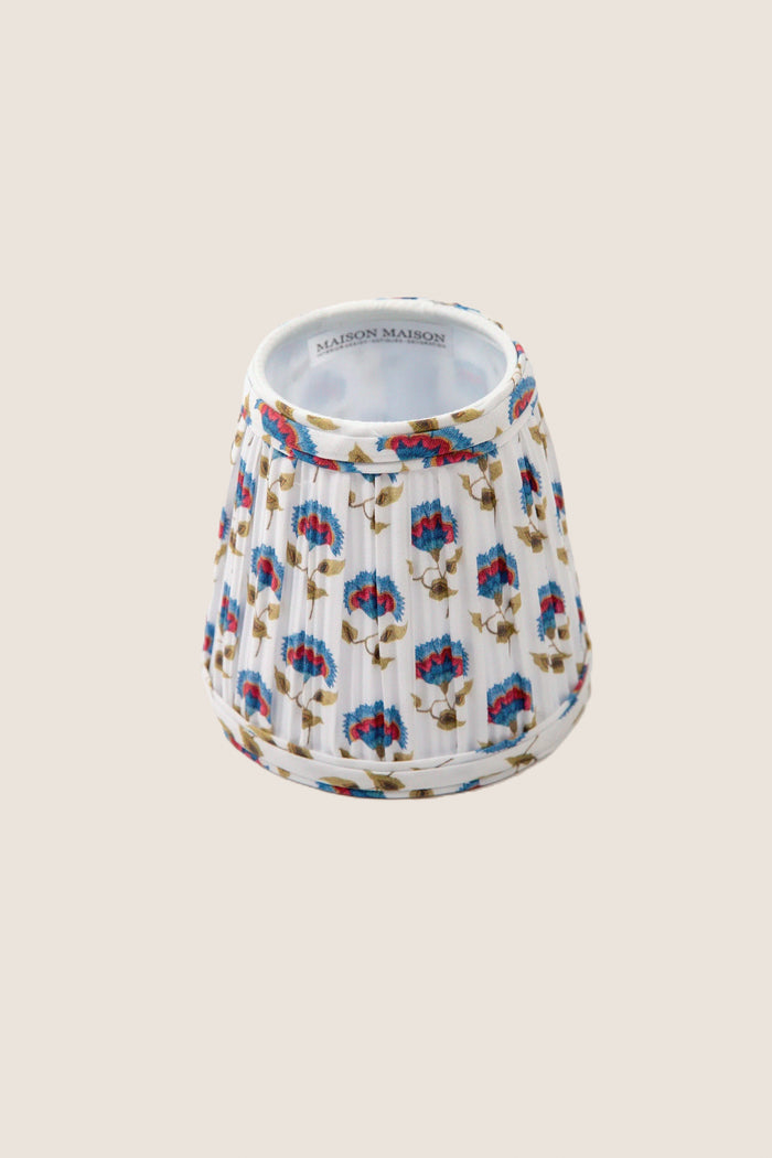 Azure Shade Cover: A classic and effortless conical lampshade with a floral motif, designed for high-end rechargeable lamps, offering fun and versatile lighting solutions.