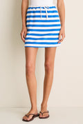 Azure Stripe Mini Terrycloth Skirt