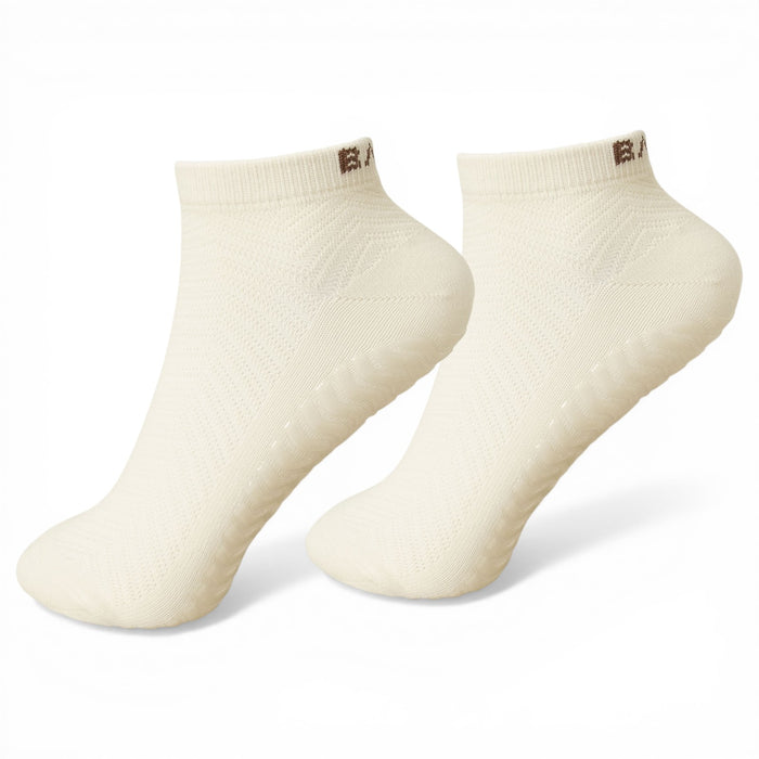 BAHE Studio Grippy Ankle Socks 2Pk White