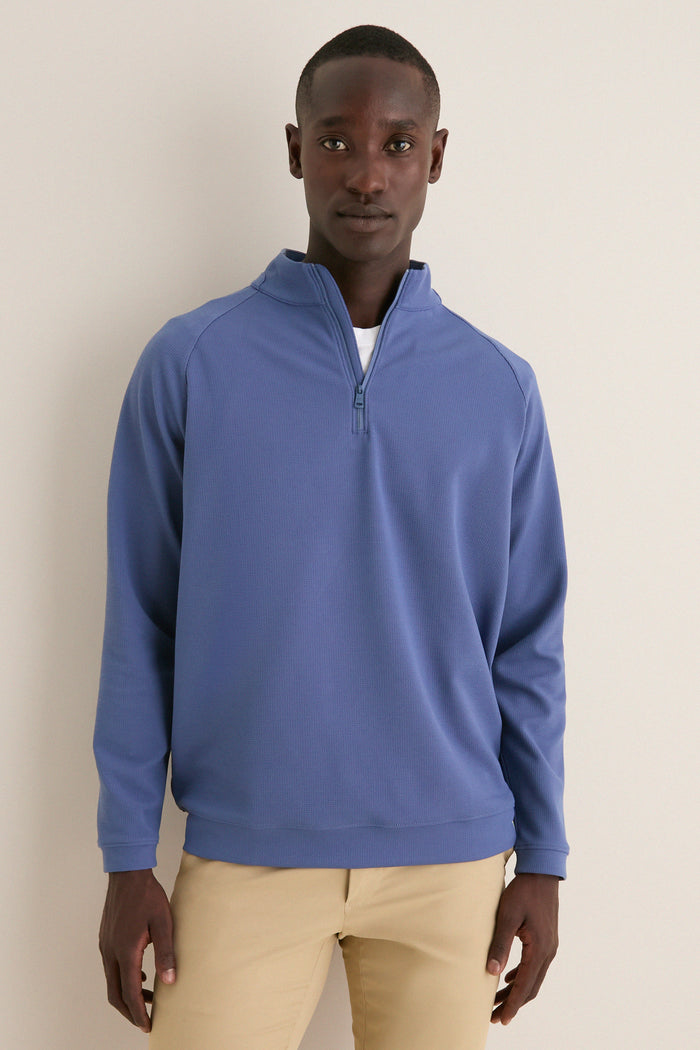 Bali Blue Cradle Pique Performance Pullover