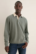 Balsam Green Sueded Rugby Polo