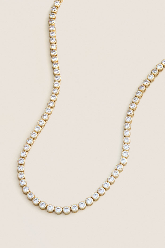 Bezel Tennis Necklace