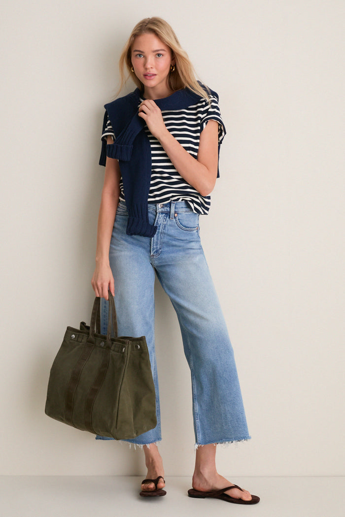 Bistro High Rise Ultra Wide Leg Lana Crop