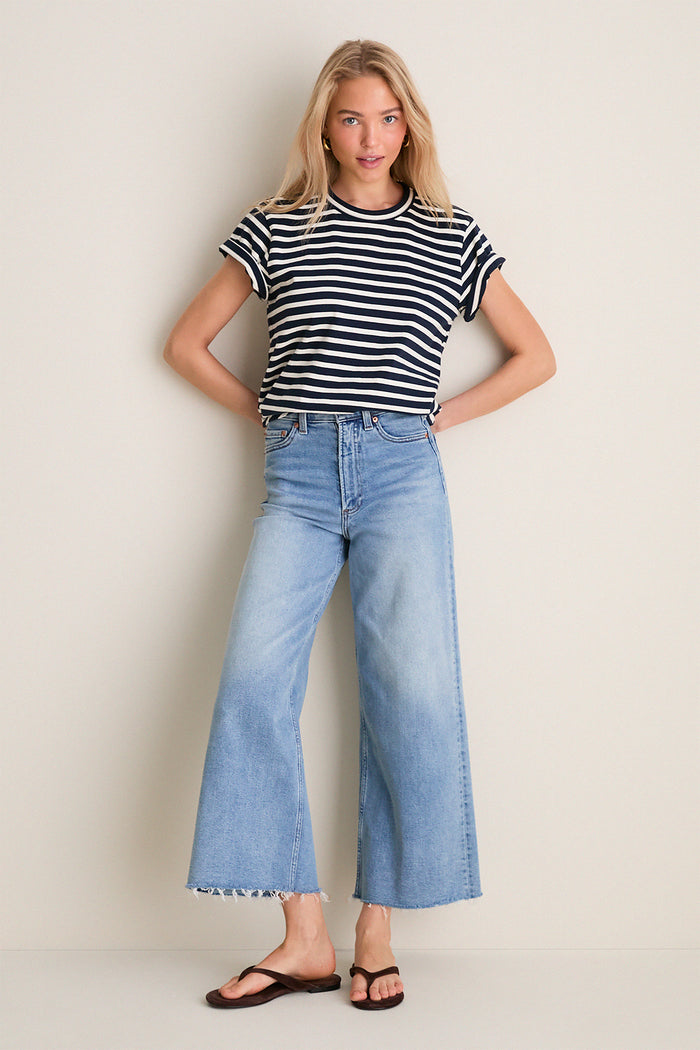 Bistro High Rise Ultra Wide Leg Lana Crop