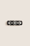 Black and Crystal Barrette