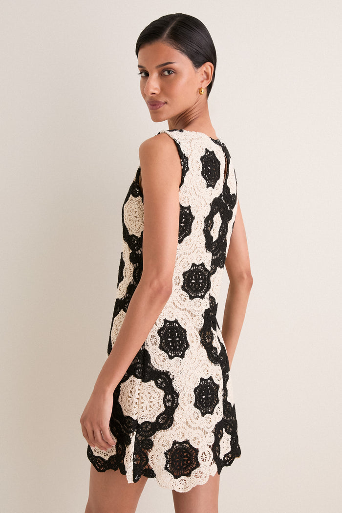 Black and Ivory Lisandra Dress