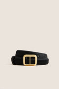 Black Calf Hair and Gold Georgia Wide Belt