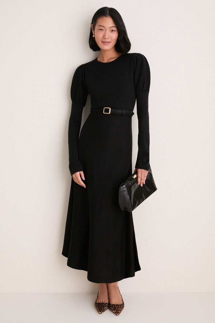 Black Calf Hair and Gold Georgia Wide Belt