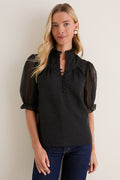 Black Chiffon Selena Blouse