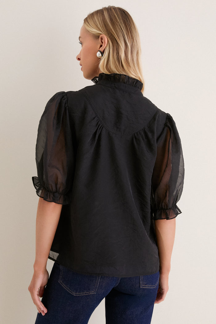 Black Chiffon Selena Blouse