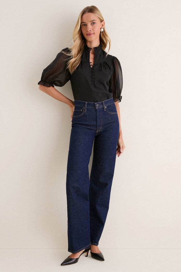 Black Chiffon Selena Blouse