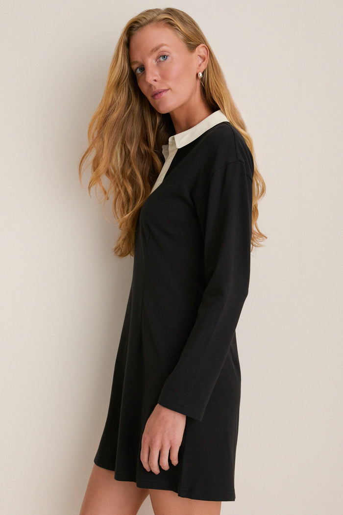 Black Knit Ilona Rugby Dress