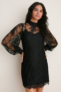 Black Lace Adalyn Mini Dress