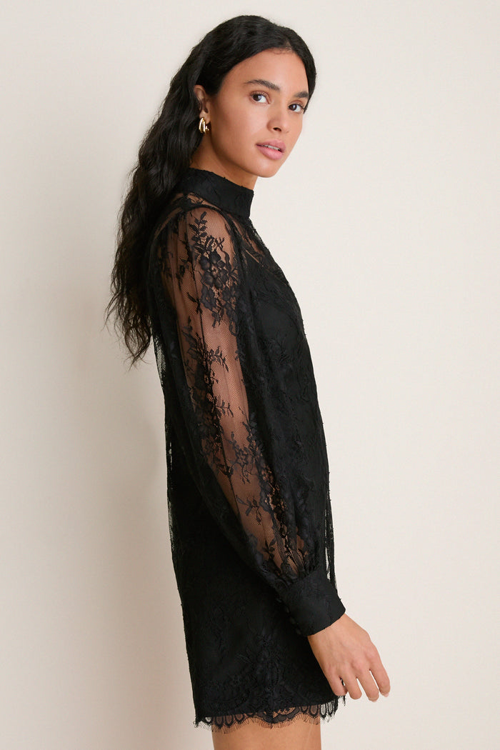 Black Lace Adalyn Mini Dress
