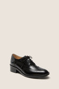 Black Leather Brogue Oxford Shoes