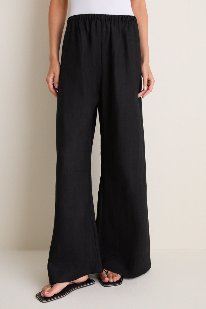 Black Linen Anya Pants