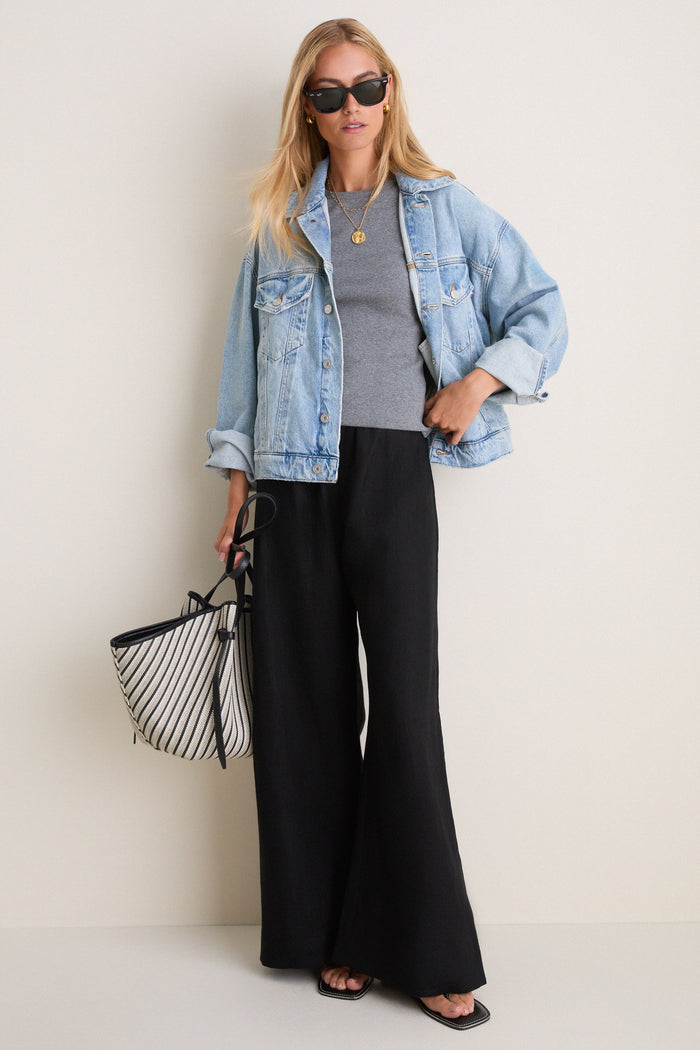 Black Linen Anya Pants