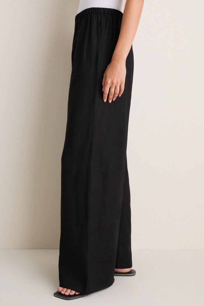 Black Linen Anya Pants