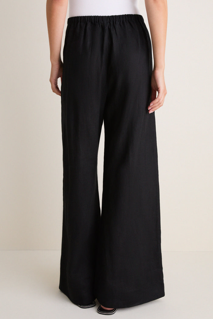 Black Linen Anya Pants