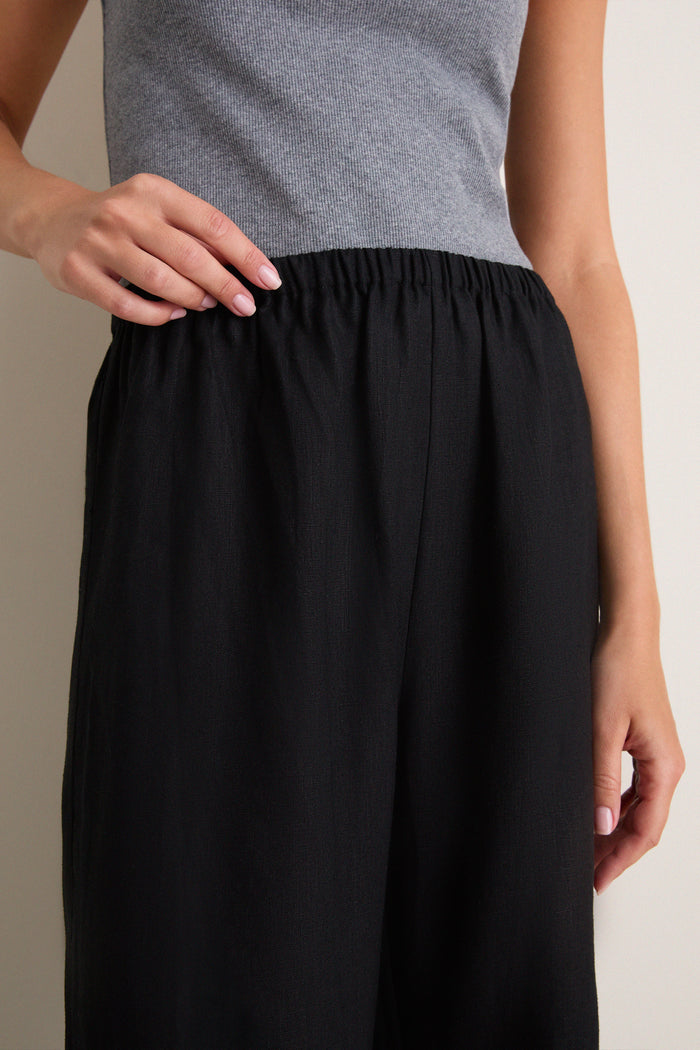 Black Linen Anya Pants