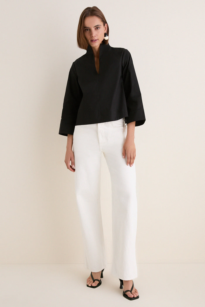 Black Long Sleeve Celeste Top