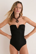 Black Luze Ripple Iris One Piece