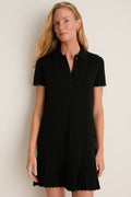 Black May Sweater Polo Dress