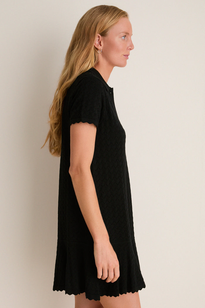 Black May Sweater Polo Dress