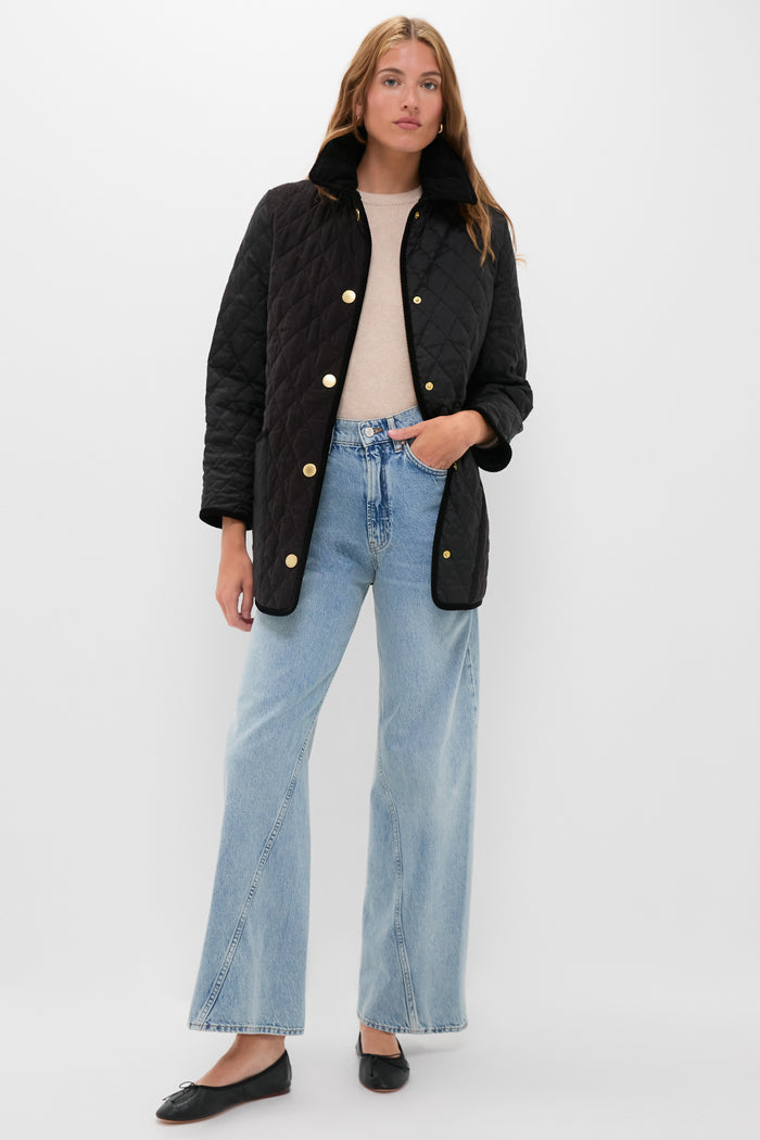 Black Meryl Quilted Jacket