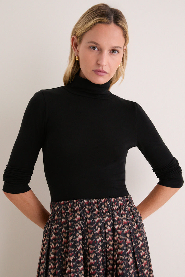 Black Modal Cashmere Everett Turtleneck
