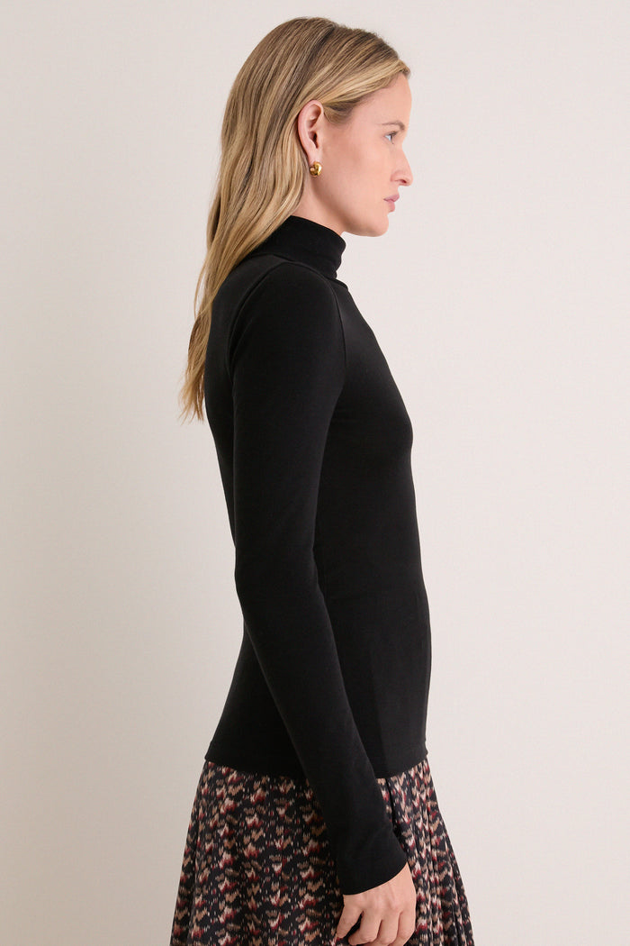 Black Modal Cashmere Everett Turtleneck