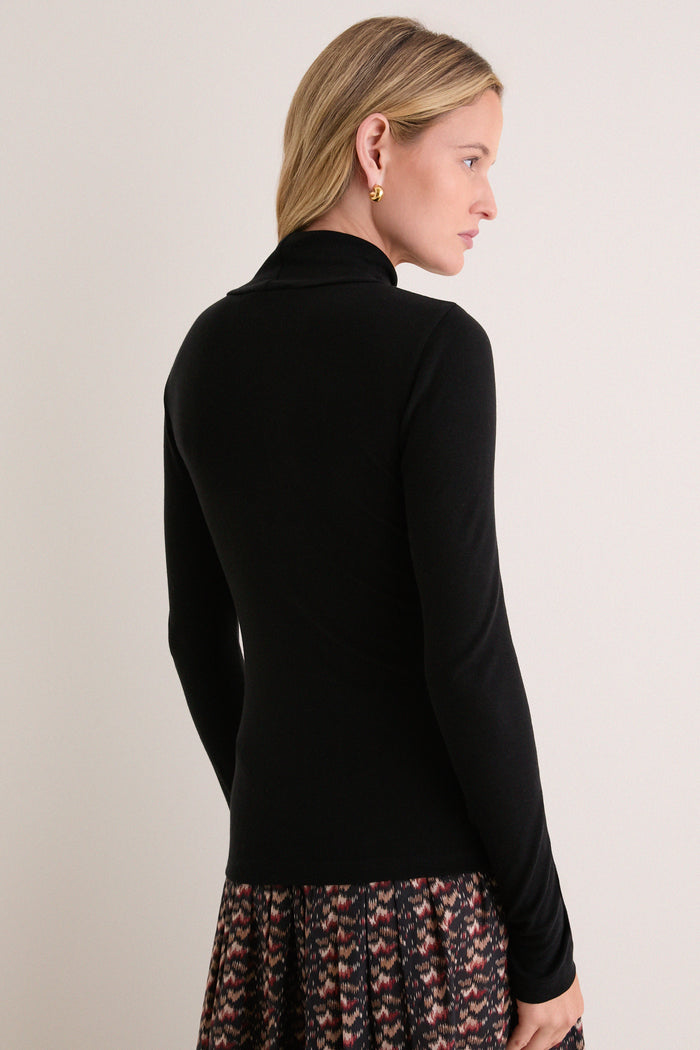 Black Modal Cashmere Everett Turtleneck