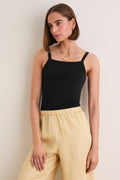 Black Nando Square Neck Tank