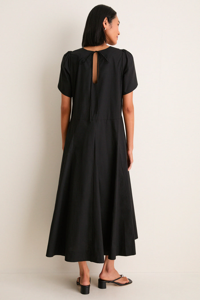 Black Puff Sleeve Lindy Maxi Dress