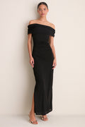 Black Rue Mesh Maxi Dress