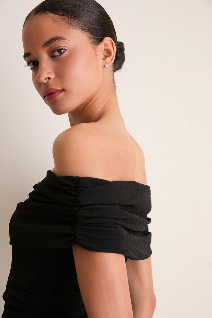 Black Rue Mesh Maxi Dress