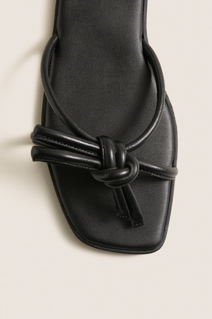 Black Ruthie Bow Sandals