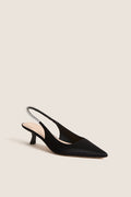 Black Satin Audrey Heels