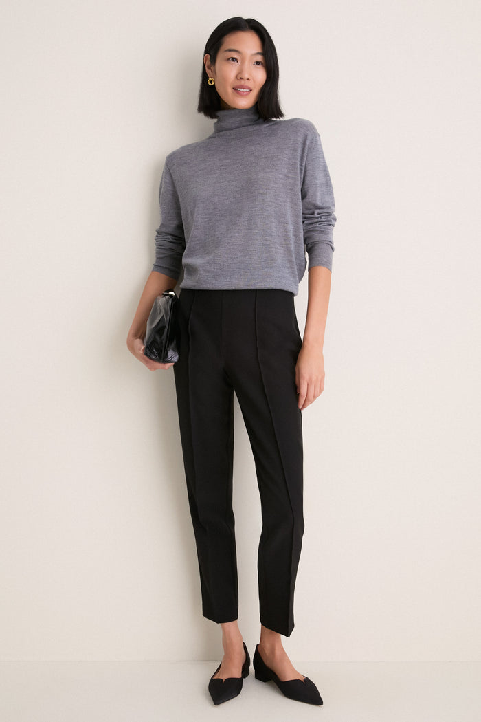 Black Silk Camilla Flats