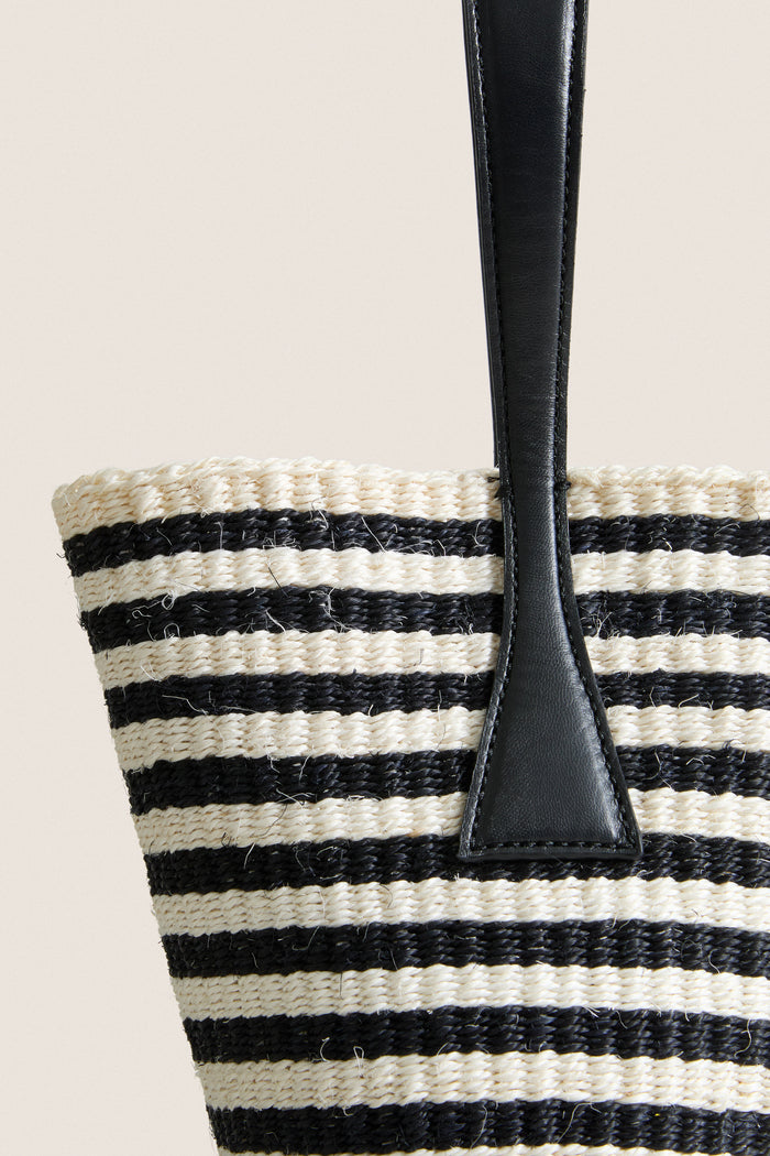 Black Sisal Single Handle Basket